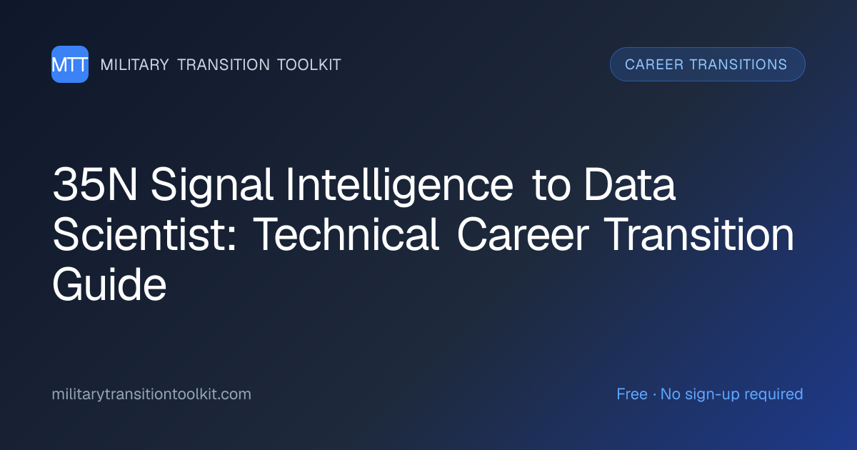 35N Signal Intelligence to Data Scientist: Technical Career Transition ...