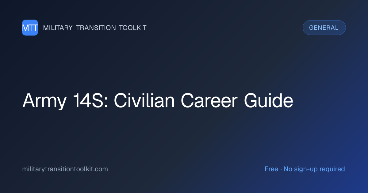 Army MOS 14S (Air and Missile Defense Crewmember) to Civilian: Your ...