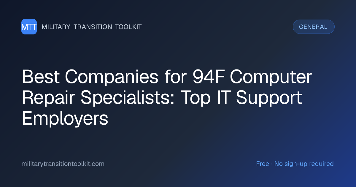 Best Companies for 94F Computer Repair Specialists: Top IT Support ...
