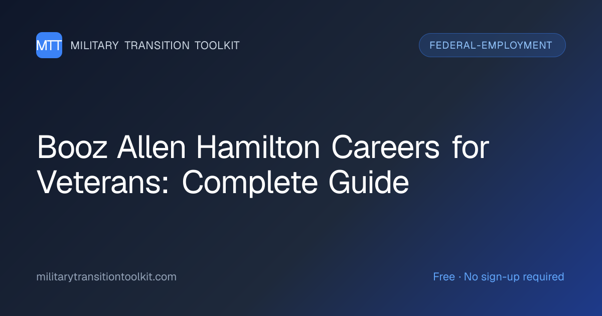 Booz Allen Hamilton Careers for Veterans: Complete Guide