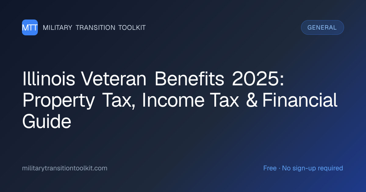 Illinois Veteran Benefits 2025: Property Tax, Income Tax & Financial Guide