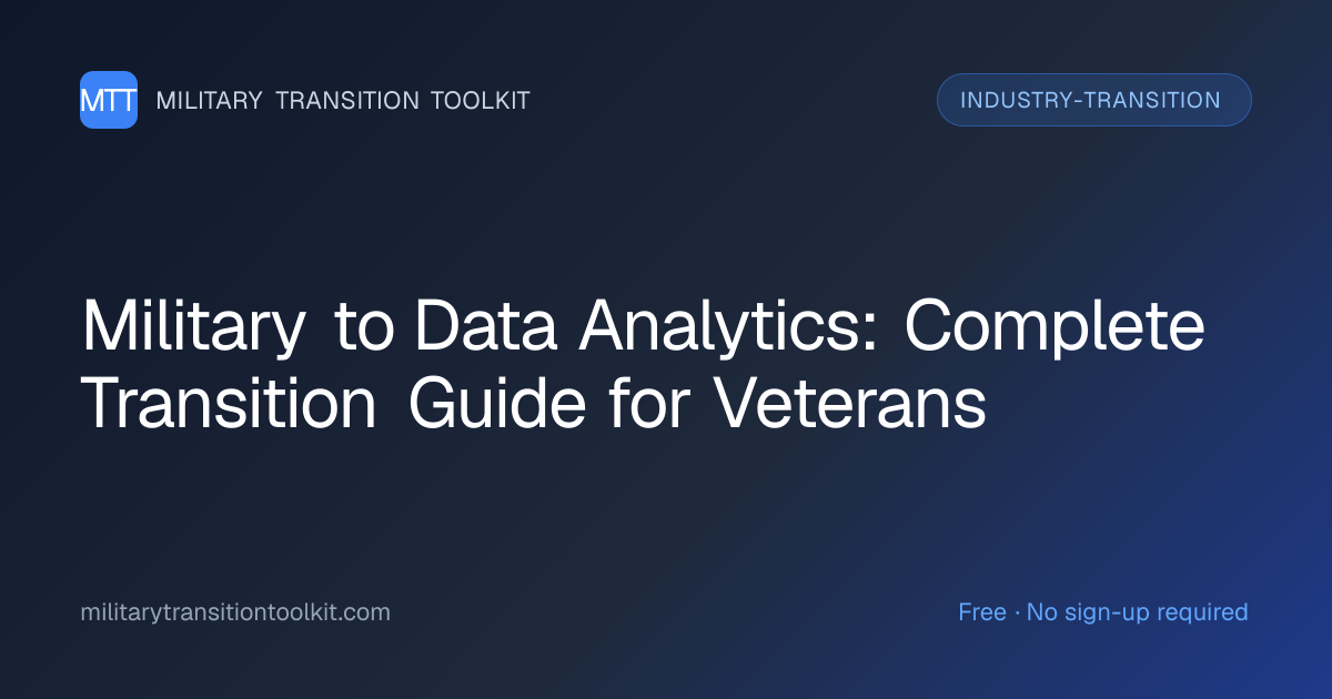 Military to Data Analytics: Complete Transition Guide for Veterans