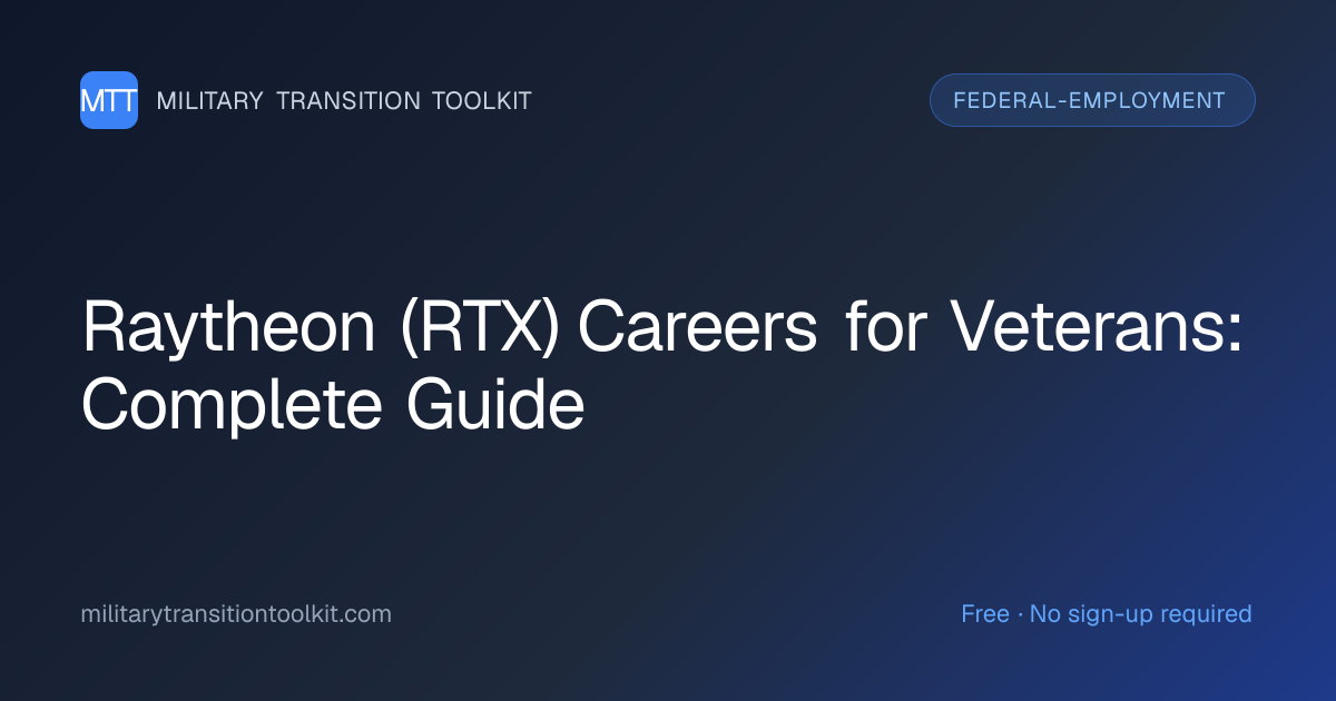 Raytheon (RTX) Careers for Veterans: Complete Guide