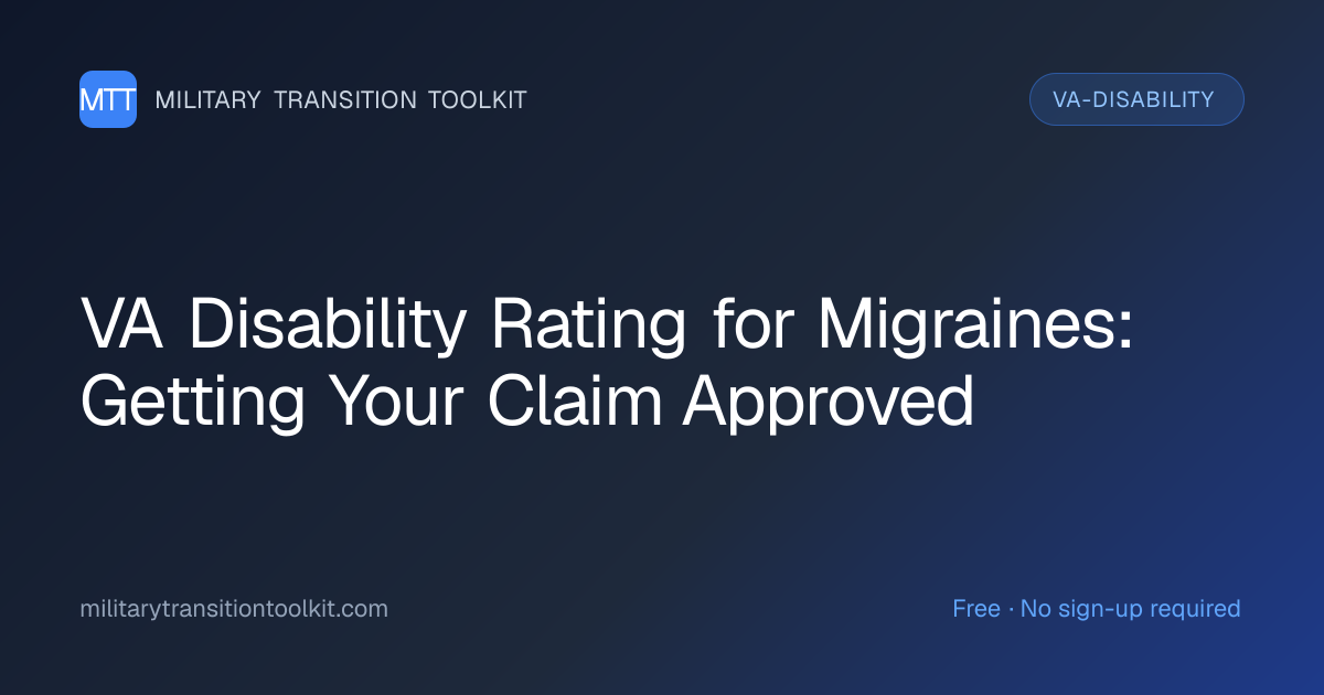 VA Disability Rating for Migraines: Complete Guide to Getting Your ...