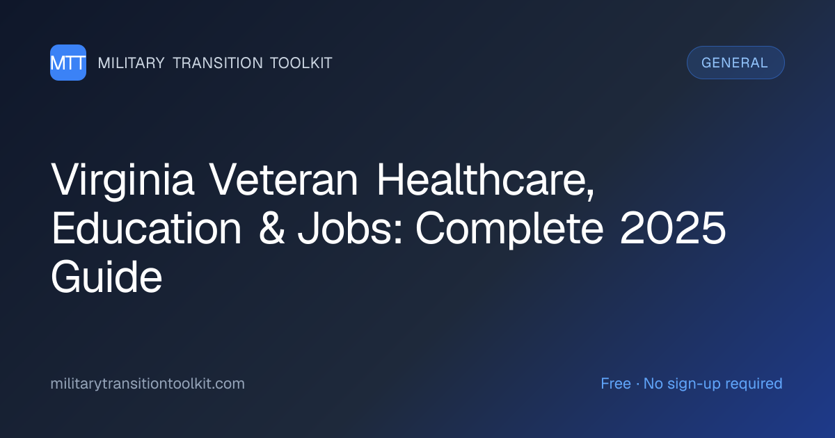 Virginia Veteran Healthcare, Education & Jobs: Complete 2025 Guide ...