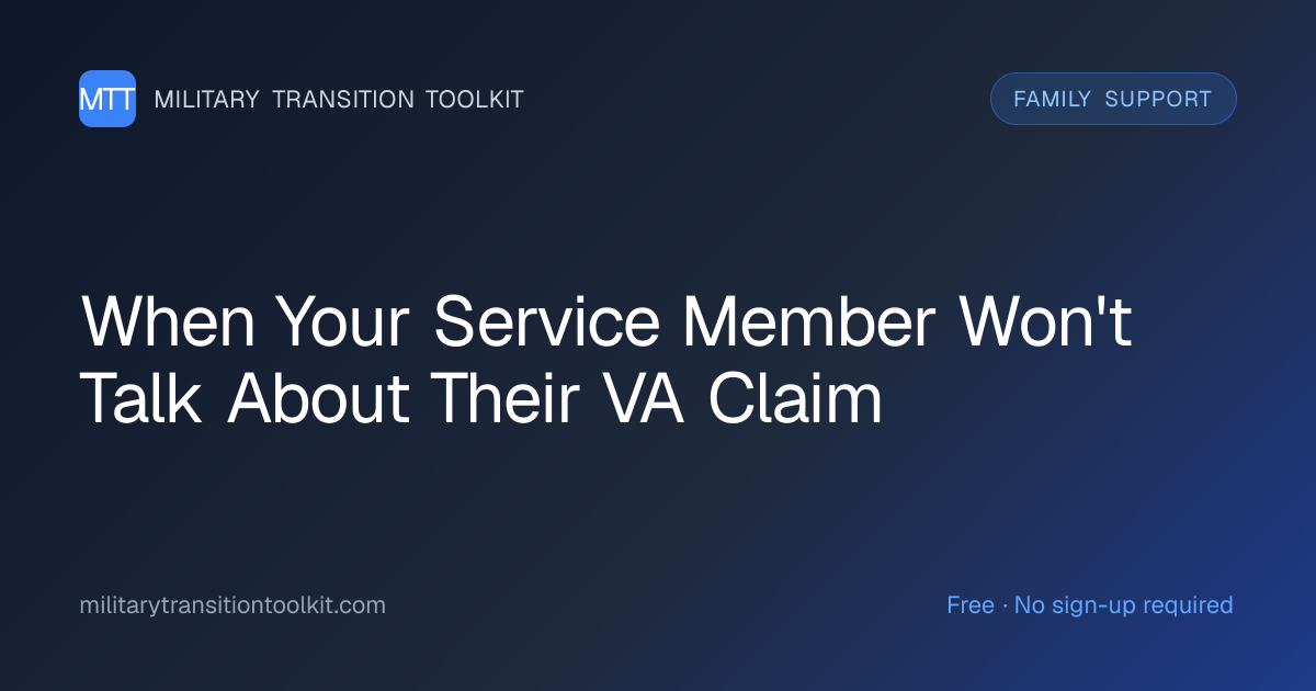 When Your Service Member Won't Talk About Their VA Claim | Military ...